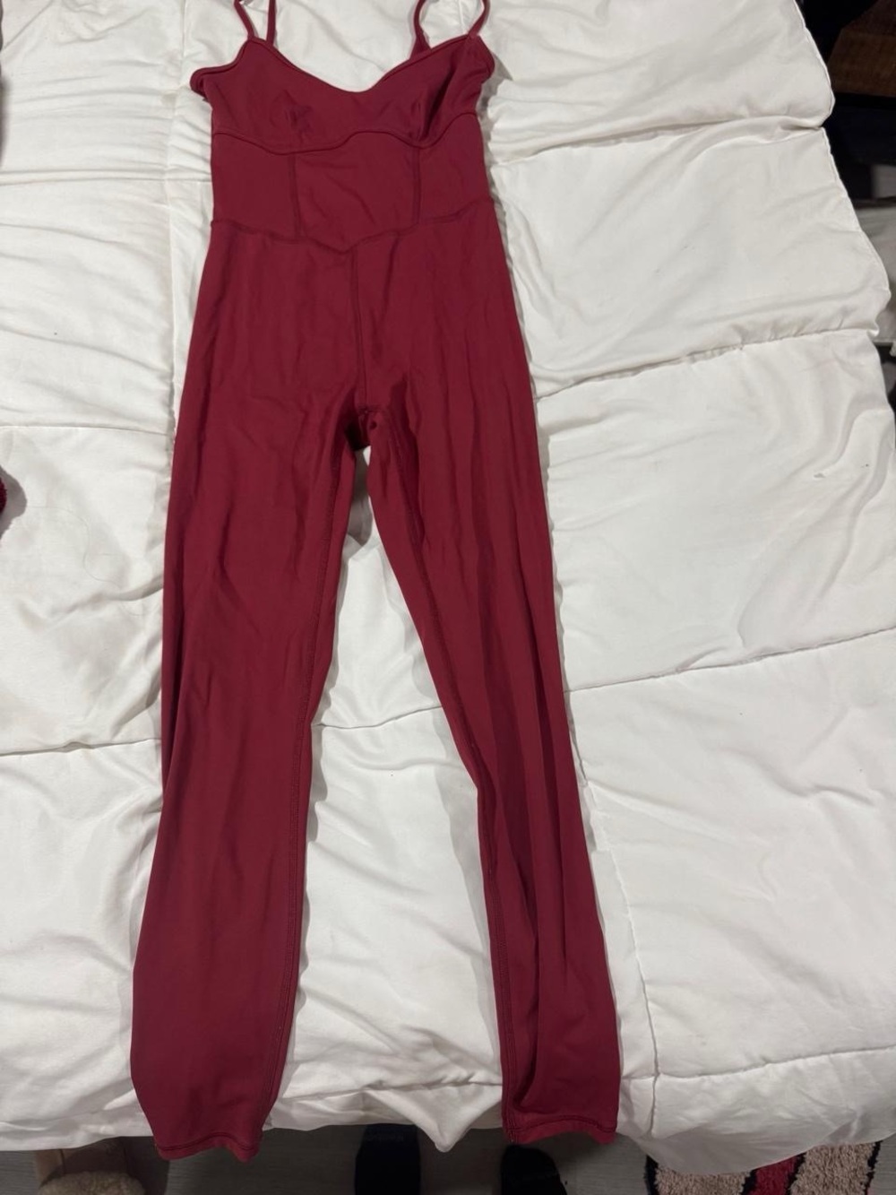 Women's Burgundy Jumpsuit Bodysuit - Sleeveless One-Piece